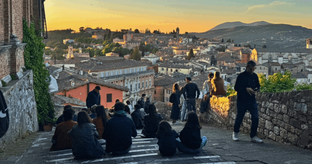 イタリアの田舎町・ペルジアの風景